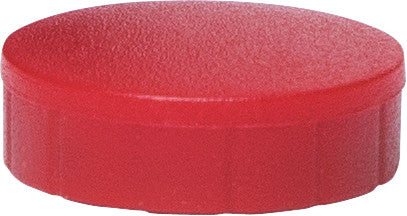 MAUL Rundmagnet – rot, Ø 20 mm, 10 Stück, Kunststoff