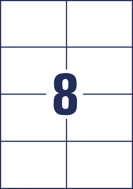 Avery Druckeretiketten, 105 mm × 74 mm, weiss, Papier, permanent, 800 Etiketten (100 Blatt)