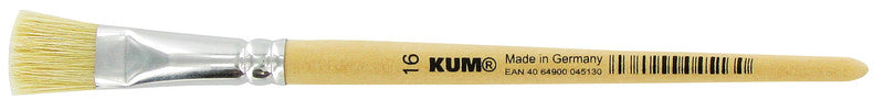 Kum Pinsel – braun, Schweinsborsten, Länge 180 mm, für Gouache, Zeichenkohle, Farbstifte (u. a.)