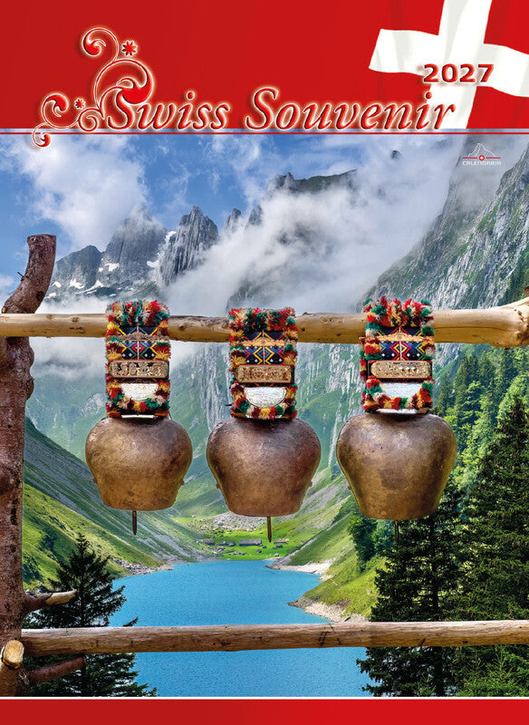 Calendaria Swiss Souvenir – Bildkalender Schweiz 2027 – 23 × 31,5 cm