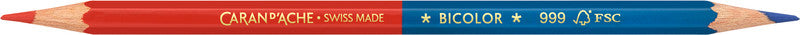 Caran d-Ache Caran d'Ache Duo-Farbstift Prismalo – blau/rot, mit Radierer, Ø 2,95 mm, FSC