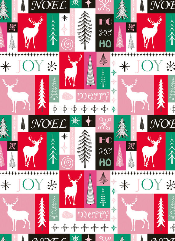 Zoewie Geschenkpapier – Festive Fun (Weihnachten) – 80 g/m2 Papier – 700 × 2000 mm