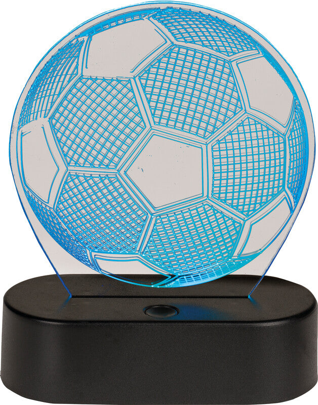 Out oft the blue Out of the Blue 3D-Lampe Fussball – USB, 13,0×17,0 cm – Mehrfarbig