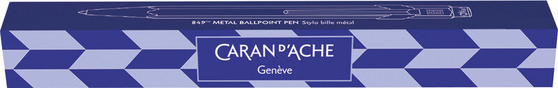 Caran d-Ache Caran d'Ache 849 MOSAIC Special Edition Kugelschreiber – Schwarz, Spitze 1 mm, Druck, Aluminium, Blau