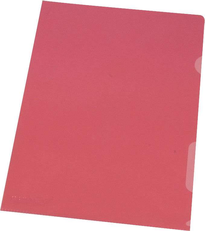 Q-connect Sichtmappe A4 – Rot, Kunststoff, Glänzend, 150 µm, 10er-Pack