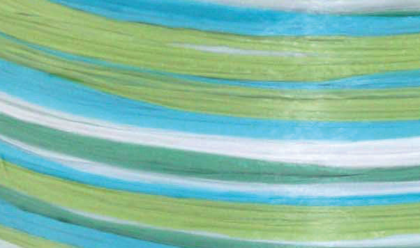 Präsent Bast – mehrfarbig (türkis, hellgrün, ocean, weiss, hellblau) – 50 m