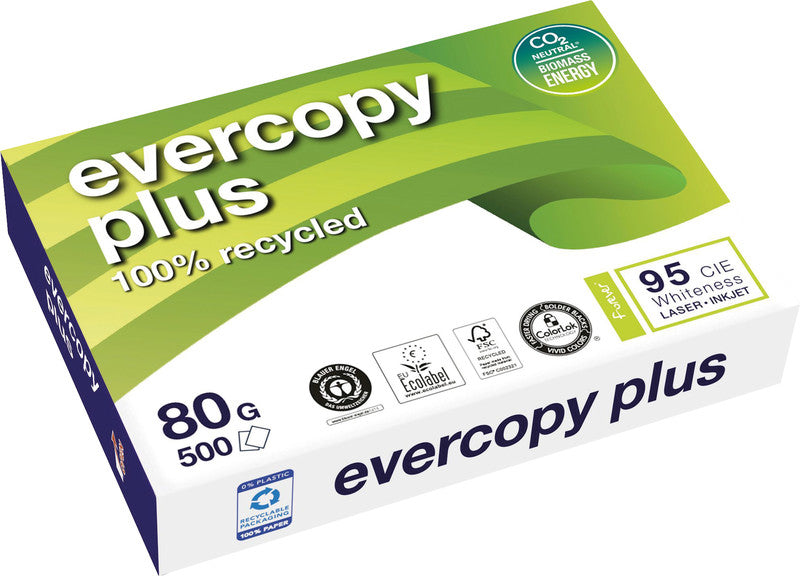 Clairefontaine Kopierpapier – A4, 80 g/m², CIE 95 – für Inkjet/Laser/Kopierer – FSC, EU Ecolabel – 500 Blatt