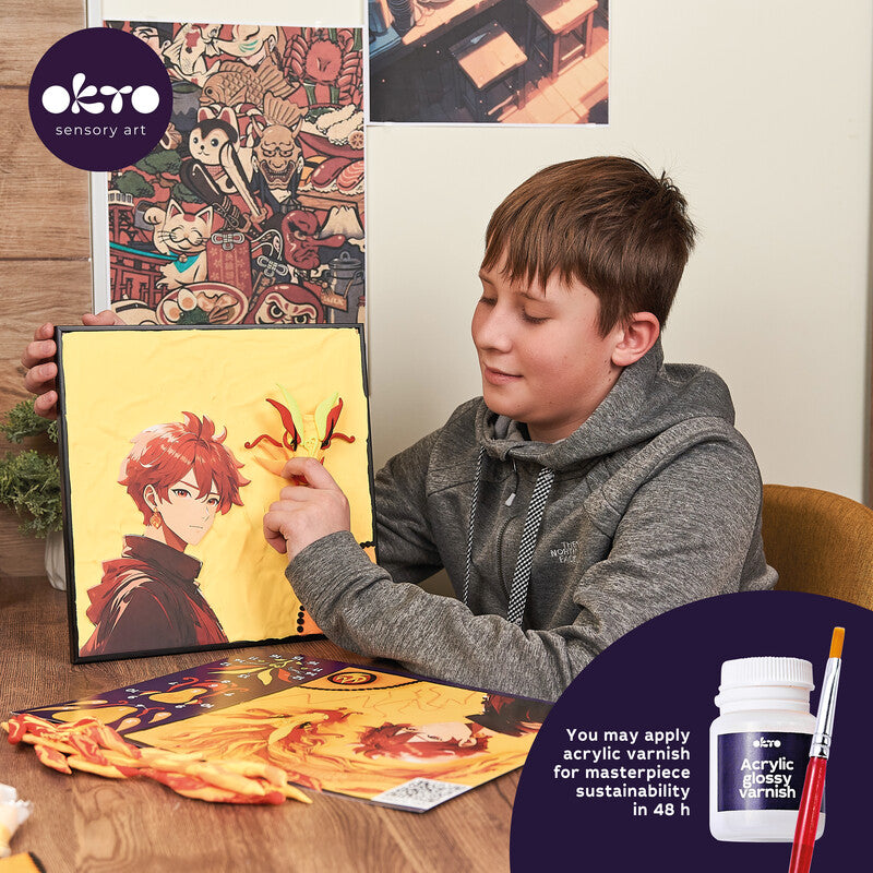 Okto Sensory Art – Modelliermasse-Set Air Clay 3D Painting Manga – ab 10 Jahren – 290 × 290 mm