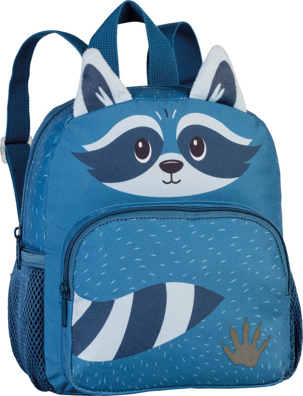 Glühwürmchen Ella – Kindergartenrucksack, Waschbär, 5 l, 21×24×13 cm, mit Plüschohren