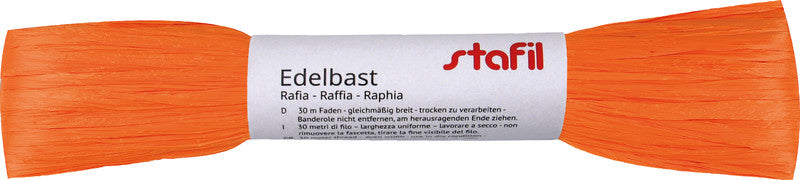 Stafil Bast matt – orange – 30 m, Ø 1 mm