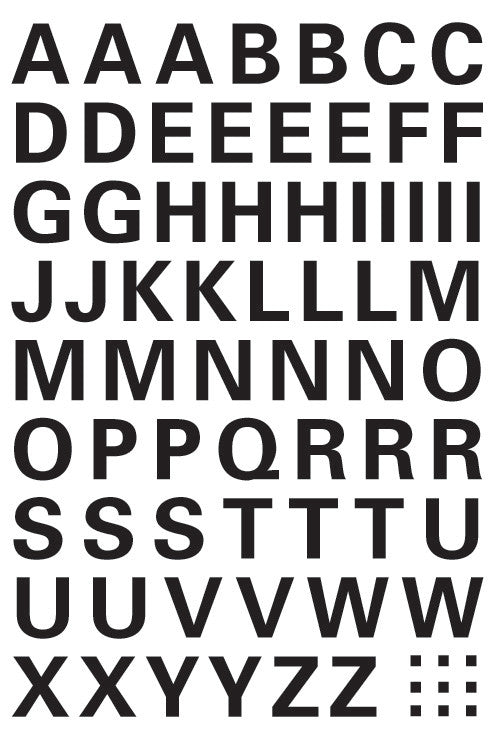 HERMA Vario Buchstaben und Zahlen Folie – 84 × 120 mm, Höhe 10 mm, Schwarz, Selbstklebend – 74 Stk