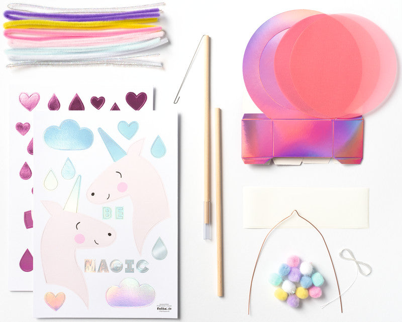 Folia Bastelset Laterne Sweet Rainbow – 2 Bogen Transparentpapier – 230 × 330 mm