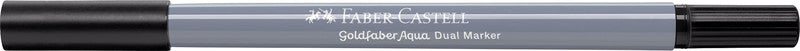 Faber-Castell Brush Pen Goldfaber Aqua – Feinspitze 0,6 mm, Pinselspitze – Schwarz – wasservermalbar