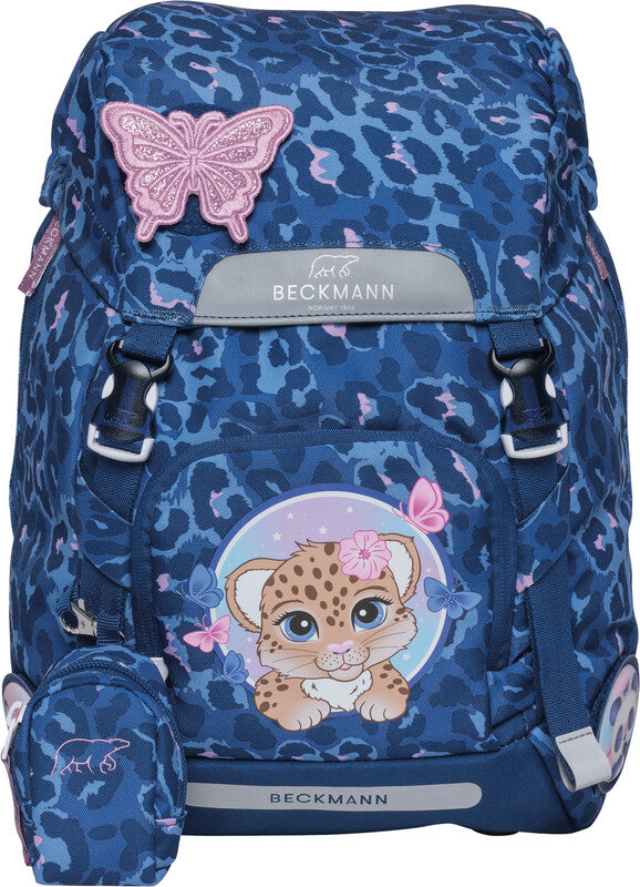 Beckmann Schulrucksack Classic – Cheetah – aus recyceltem PET