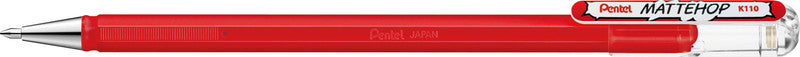 Pentel Mattehop Gelschreiber 8er Etui – 8 Farben, 0,5 mm, dokumentenecht, wasserfest, lichtbeständig, Kappe