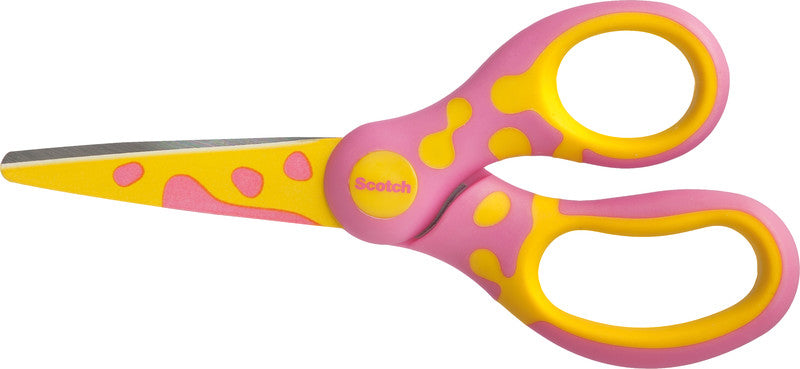 Scotch Kinderschere – für Rechts- und Linkshänder, abgerundete Spitzen, Kunststoff, farbig sortiert