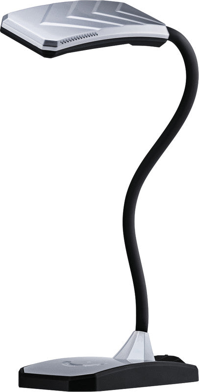 Hansa LED Tischleuchte Twist – USB, 5-stufig dimmbar – 4'300 K – 300 lm 6 W – silber Kunststoff
