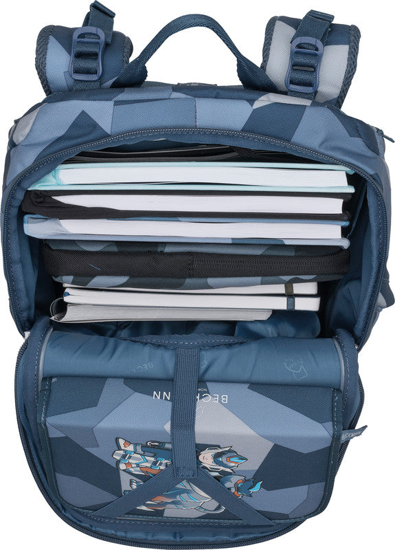 Beckmann Schulrucksack Active Air Flx – Tiger Race – 26,0×39,0×22,0 cm – Recycelte Materialien