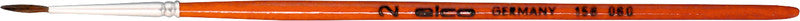 Elco pinsel Elco Aquarellpinsel – Ponyhaar, Ø 5 × 178 mm, Birken-Schaft, Aluminiumzwinge, für Gouache, Zeichenkohle (u.a.)