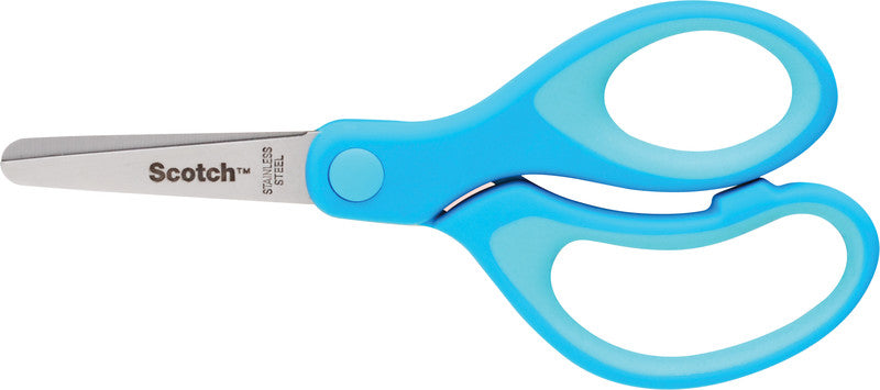 Scotch Kinderschere – 12 cm, Edelstahl, für Rechts- und Linkshänder, abgerundete Spitzen, Softgrip, Kunststoff