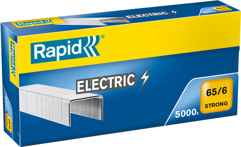 Rapid Heftklammern 65/6 – für Rapid 65E – 20 Blatt – Metall, silber – 5000 Stk.