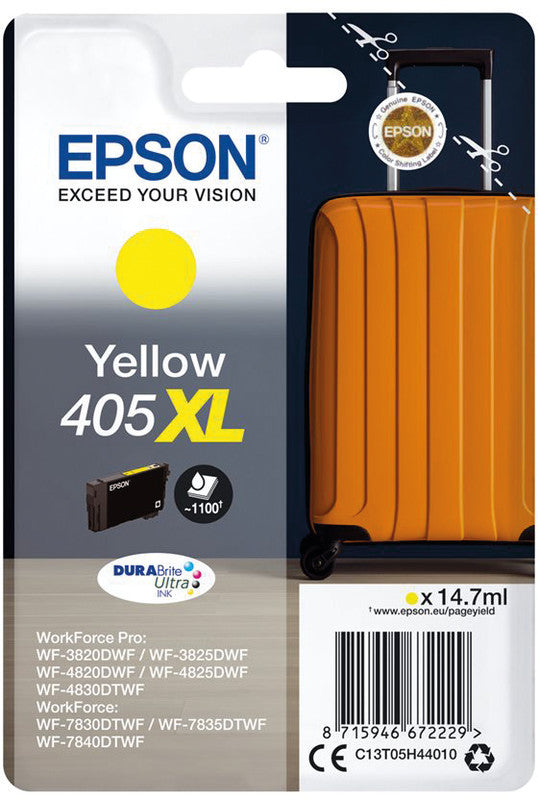 Epson Tintenpatrone 405XL, Gelb, 14,7 ml – für Epson-Drucker