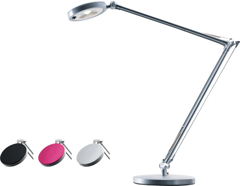 Hansa Tischleuchte – 5000 K neutralweiss, drehbar, neigbar, 350 lm, silber