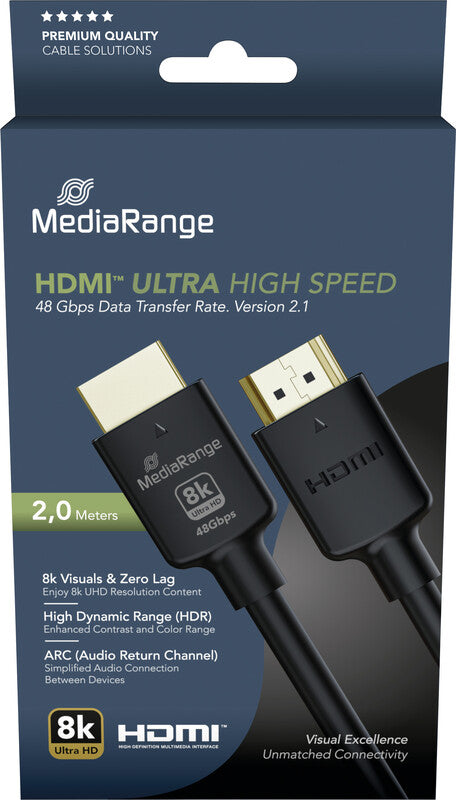 MediaRange HDMI-Kabel, Schwarz, 1 Stück