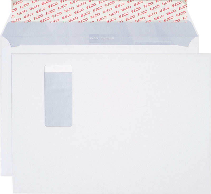 Elco Couvert C4, Fenster rechts, Haftklebung, hochweiss, 120 g/m², mit Innendruck – 250 Stk.