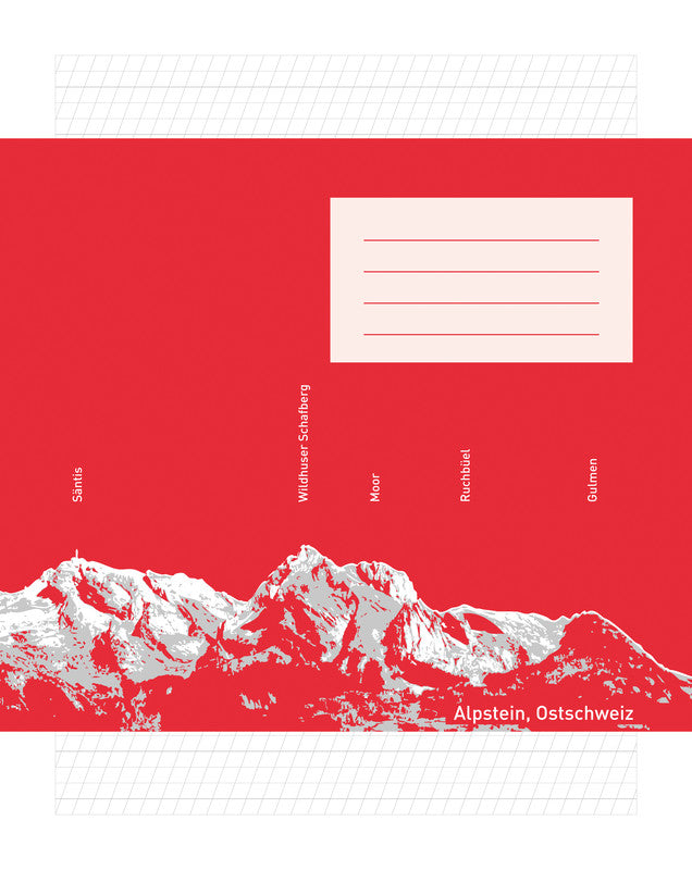 Ingold-biwa Schulheft, 175 × 220 mm, schrägliniert 4 mm, Klammerheftung, Karton, 40 Seiten, 90 g/m² – rot