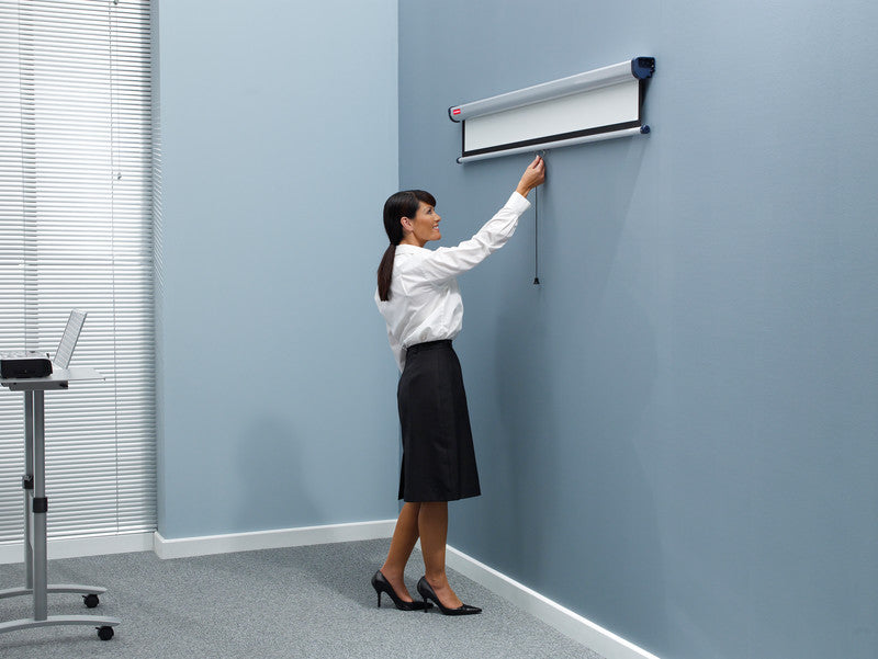Nobo Rollo-Leinwand – 4:3, 234,5 × 176 cm, weiss