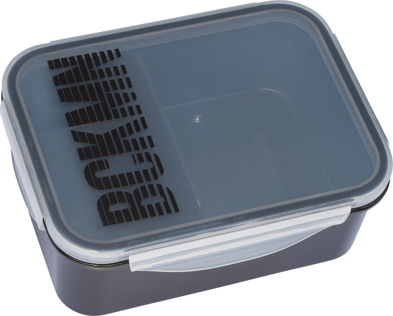 Beckmann Lunchbox – 1,7 l – auslaufsicher, mit Innenteiler – Kunststoff – schwarz – 18,7 × 7 × 14 cm