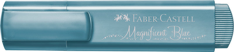 Faber-Castell Textliner 46 Textmarker – Metallicblau, Keilspitze 1,2–5 mm