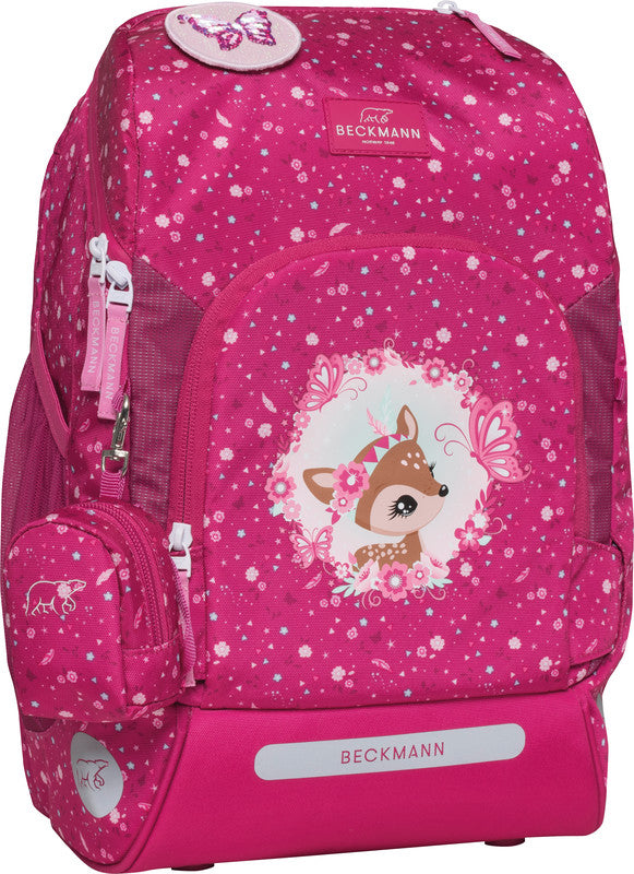 Beckmann Schulrucksack Active Air Flx – 6-teilig – Forest Deer – aus recycelten PET-Flaschen