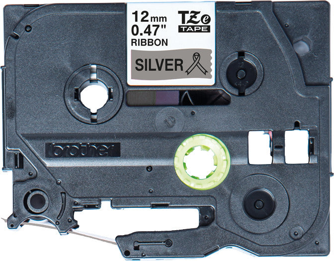 Brother Textilband – 12 mm × 4 m, silber, schwarz, TZe