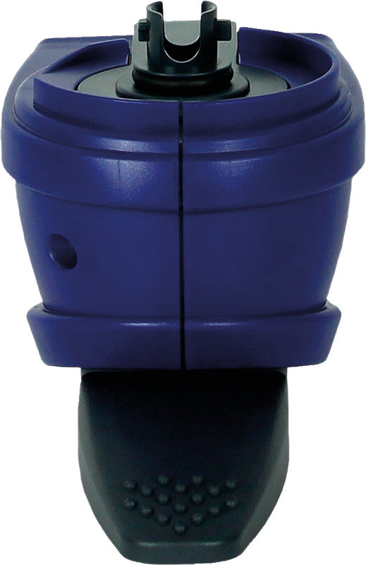 Dreumex One2Clean – Seifenspender, Kunststoff, Blau, B 94 × H 184 × T 120 mm, inkl. Befestigungsmaterial