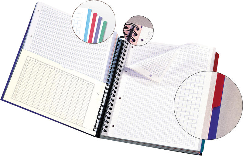 Elba Oxford – Collegeblock Essentials, 222 × 298 mm, kariert 5 mm, 120 Blatt – sortiert, für SCRIBZEE App