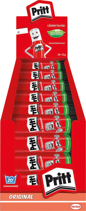 Pritt Klebestift – permanent, transparent, lösemittelfrei, schnelltrocknend, 22 g, für Papier, Karton, Fotos