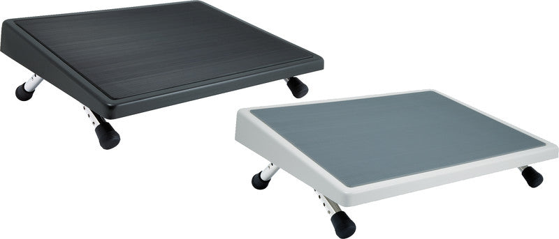 Wedo Fussstütze EDV – 45 × 35 × 7 cm, Stahlblech, Lichtgrau