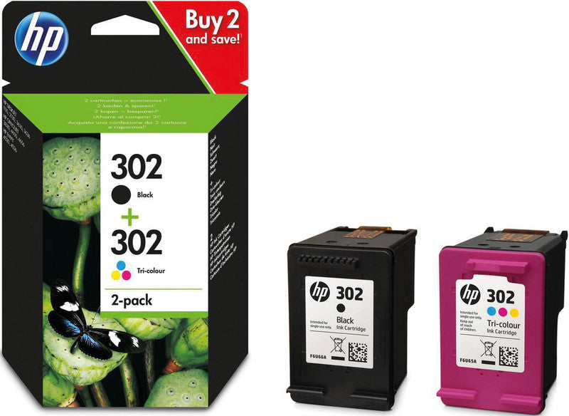 HP Tintenpatronen-Multipack 302, 2er-Pack – für DeskJet, ENVY, OfficeJet