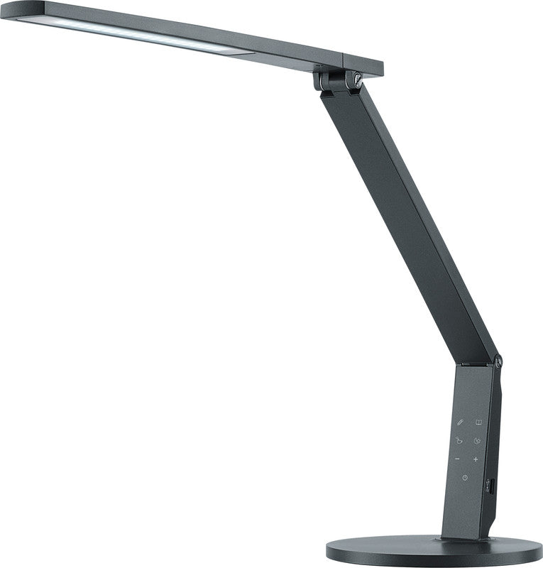 Hansa Vario Plus Tischleuchte – 2700–6400 K, dimmbar, USB-Anschluss, 620 lm, anthrazit