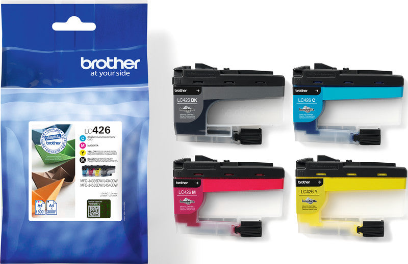 Brother Tintenpatronen-Multipack CMYK, 4er-Pack – für Inkjetdrucker und Multifunktionsgeräte