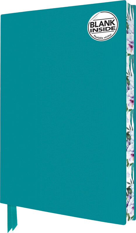 Flame tree Notizbuch A5, blanko, gebunden, Softcover, 176 Seiten, 80 g/m² – türkis