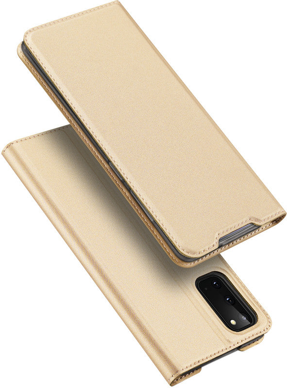 Dux Ducis Booklet-Hülle Skin Pro – für Samsung Galaxy S20 – gold – Kunstleder, mit Kartenfach