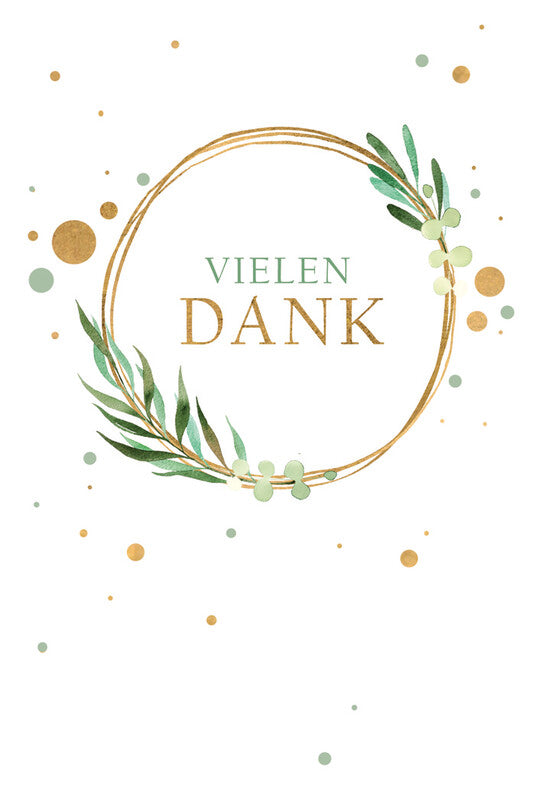 Kurt eulzer Grusskarte Dank (Dankeskarten) – 120 × 180 mm – mit Umschlägen, Text DE, Karton, 6er Pack