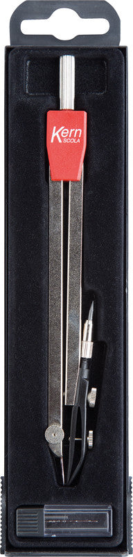 Kern Scola – Wandtafel-Zirkel – Schenkellänge 15 cm, Radius 20 cm, Messing, Silber