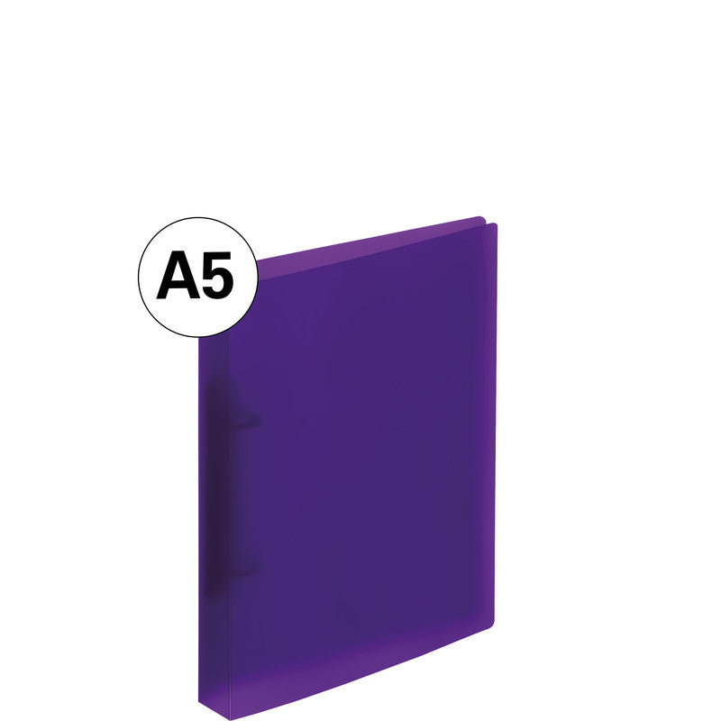 Kolma Zeigebuch Easy – A5 Hoch – 2-Ring Bügelmechanik, Ø 16 mm, Rücken 30 mm – Violett, Recyclingfähig