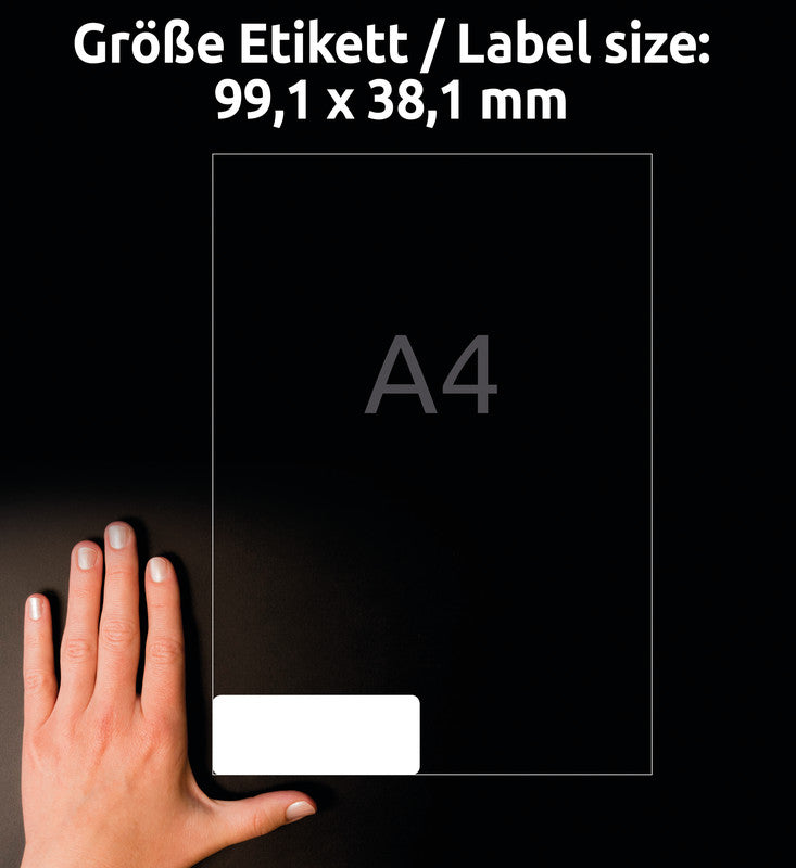 Avery Adressetiketten, 99,1 mm × 38,1 mm, weiss, Papier, permanent, 100 Blätter (1'400 Etiketten)