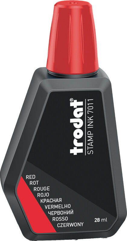 Trodat Stempelfarbe – 28 ml, Rot, Kunststoff, Wasserbasiert