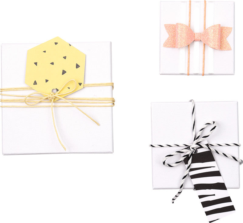Folia Geschenkbox – 12 Stk. – recyclingfähig – zum Basteln – weiss